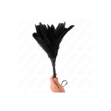 KINK - PIUME DI POLLO SOLLEGATO A FORMA DI CORNO NERO 36 CM - KINK IM…