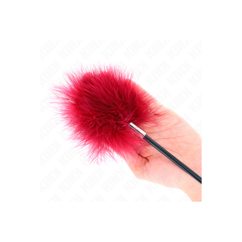 KINK - PLUMES DE CHACOUILLES AVEC PALETTE EN FORME DE ROSE 8 CM - KIN…