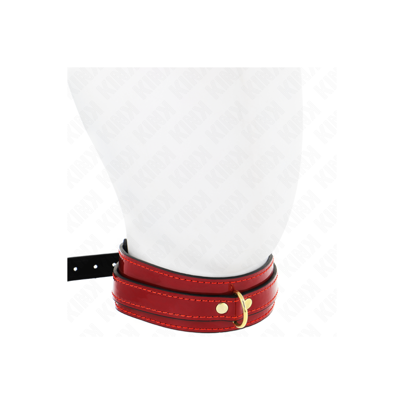 KINK - WINE RED ADJUSTABLE NECKLACE WITH GOLDEN DETAILS 29-42.5 CM X…
