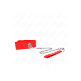 KINK - COLLIER AVEC CEINTURE 65 CM AVEC LARGE BRACELET ROUGE AJUSTABL…