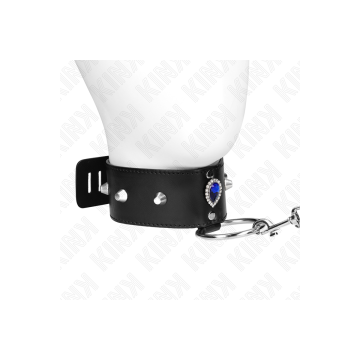 KINK - HALSKETTE 65 CM MIT BAND MIT BLAUEN DIAMANTEN VERSTELLBAR 36-4…
