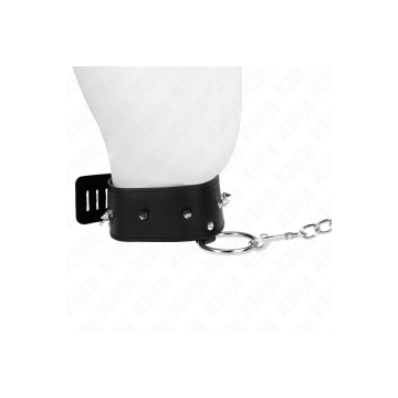 KINK - COLLIER 65 CM AVEC LAISSE AVEC CLOUS ARGENTÉS MODÈLE 2 RÉGLABL…