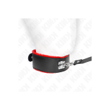 KINK - COLLIER AVEC CEINTURE 116 CM AVEC BRACELET EN CUIR ROUGE AJUST…