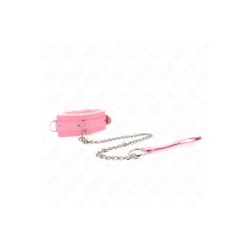 KINK - COLLIER AVEC LAISSE 65 CM AVEC RESTRICTIONS ROSE 36-42 CM X 5,…