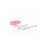 KINK - COLLARE CON GUINZAGLIO 65 CM CON RESTRIZIONI ROSA 36-42 CM X 5…