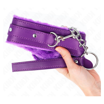 KINK - COLLAR CON CORREA 65 CM CON RESTRICCIONES MORADO AJUSTABLE 36-42 CM X 5.5 CM