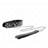 KINK - COLLAR CON CORREA 65 CM REMACHE ANILLA NEGRO AJUSTABLE 36-50 CM X 3.8 CM