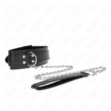 KINK - COLLAR CON CORREA 65 CM HEBILLAS PLATEADAS AJUSTABLE 33-46 CM X 5.5 CM