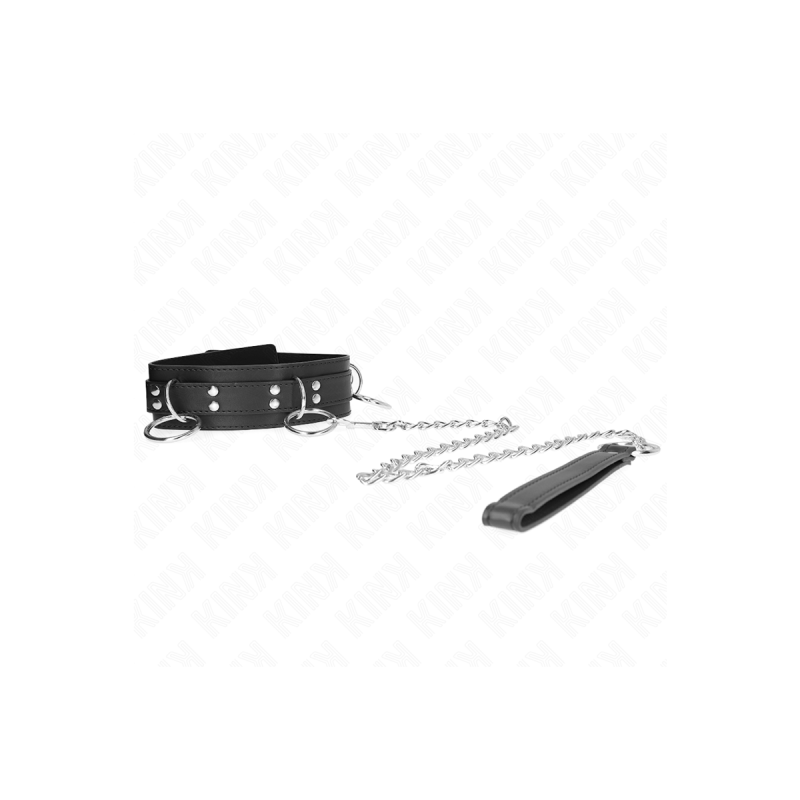 Kink - Collar Con Correa 80 Cm Esclavitud 3 Anillos 53 X 5 Cm |