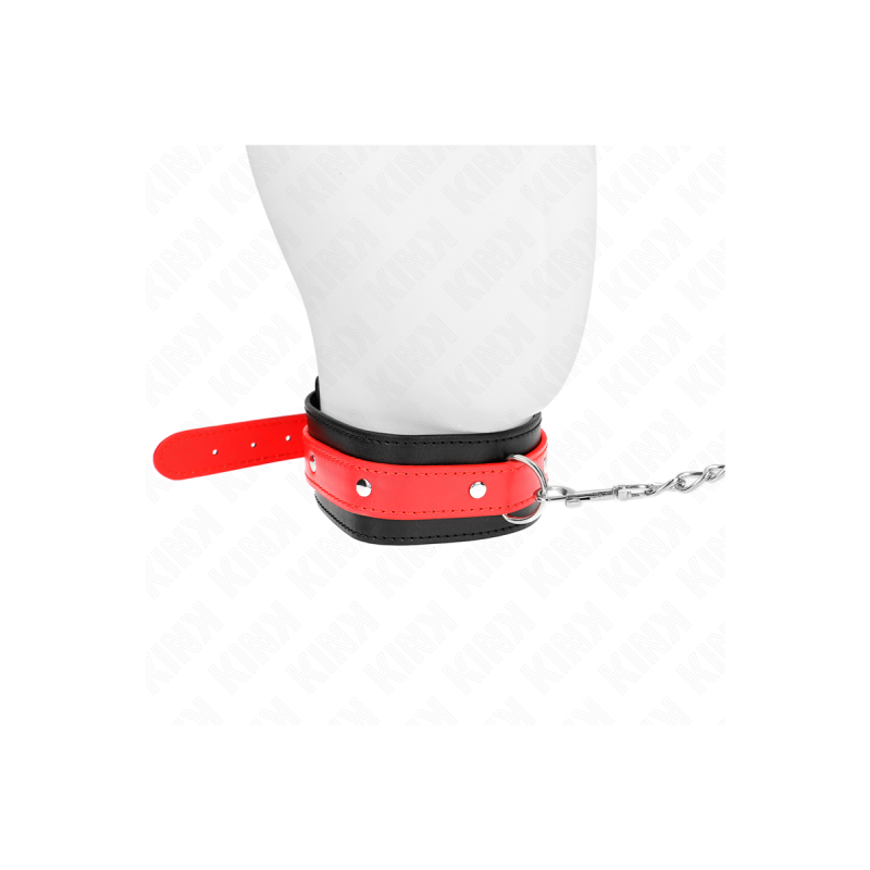 KINK - HALSKETTE MIT ROTEM BAND 65 CM VERSTELLBAR 36-43 CM X 5 CM - K…
