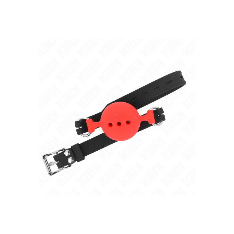KINK - BÂILLON ENTIÈREMENT SILICONE 55 x 2 CM AVEC BOULE DE 5 CM TAIL…