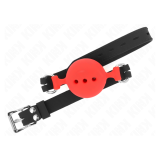KINK - MORDAZA 55 x 2 CM DE BOLA 5 CM DE SILICONA COMPLETA TALLA L ROJO AJUSTABLE 35-51 CM