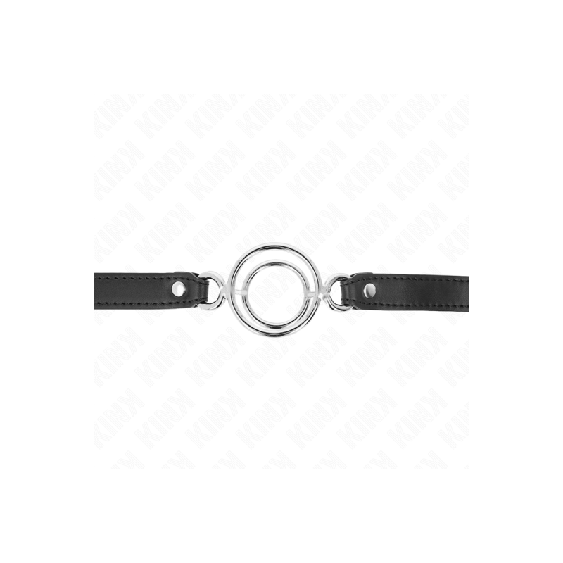 KINK - GAG AVEC PLUSIEURS O-RINGS 5 CM NOIR 63 X 2,5 CM - KINK COLLAR…
