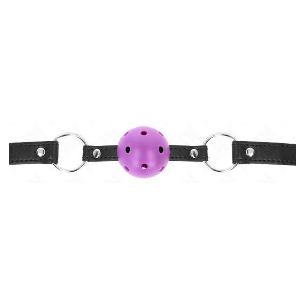 KINK - MORDAZA DE BOLA 4.5 CM MORADO DURA HUECA 63.5 X 2 CM