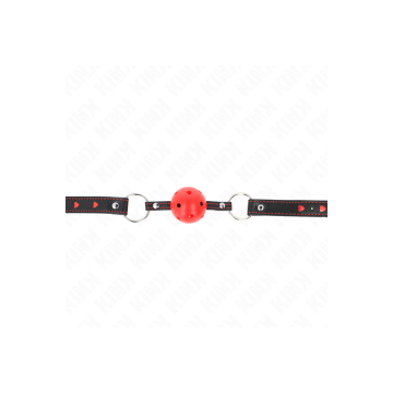 KINK - HOHLHARTER ROTER BALLKNEBEL MODELL 2 65 x 2,5 CM - KINK COLLAR…