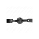 KINK - BLACK BREATHABLE BALL 4.5 CM GAG 65 x 2.5 CM - KINK COLLAR & G…