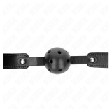 KINK - MORDAZA DE BOLA 4.5 CM TRANSPIRABLE NEGRO 65 x 2.5 CM
