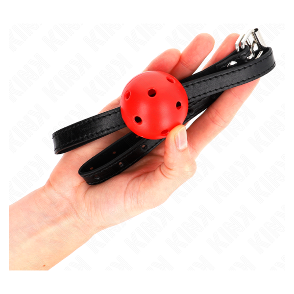 KINK - MORDAZA DE BOLA 4.5 CM TRANSPIRABLE SIMPLICITY ROJO 62 x 1.5 CM
