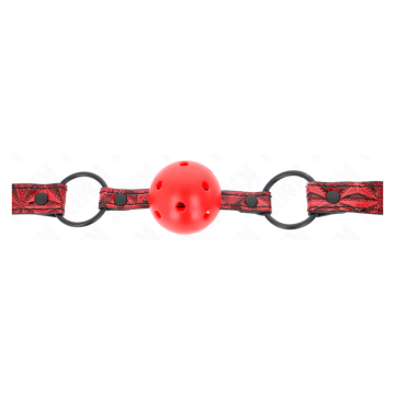 KINK - MORDAZA DE BOLA 4.5 CM CON PATRÓN DE DIAMANTE MODELO 1 64.5 CM AJUSTABLE 42- 60 CM