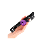 KINK - ATMUNGSAKTIVER BALL 4 CM KNEBEL MIT DOPPELNIET LILA 62,5 x 2,5…