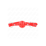 KINK - ATMUNGSAKTIVER BALL 4 CM KNEBEL MIT DOPPELNIET MODELL 1 ROT 62…