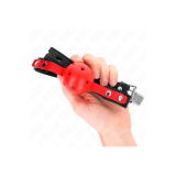 KINK - PALLA DURA CAVA ROSSA 4 CM GAG NERO CINTURINO 60 x 2 CM REGOLA…