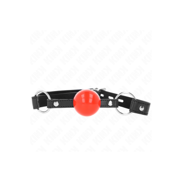 KINK - BÂILLON BALLE 4 CM AVEC SERRURE BOULE ROUGE BRACELET NOIR 60 x…