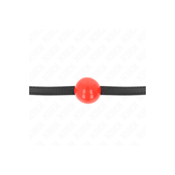 KINK - RED SINGLE SOLID BALL 4 CM GAG 65 x 1.5 CM - KINK COLLAR & GAG…