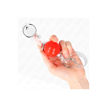 KINK - PALLA IN PVC TRASPARENTE ROSSA BAVAGLIO 4 CM REGOLABILE - KINK…
