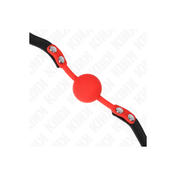 KINK - BOULE SILICONE ROUGE 4 CM BAG 60 x 2 CM - KINK COLLAR & GAG -…