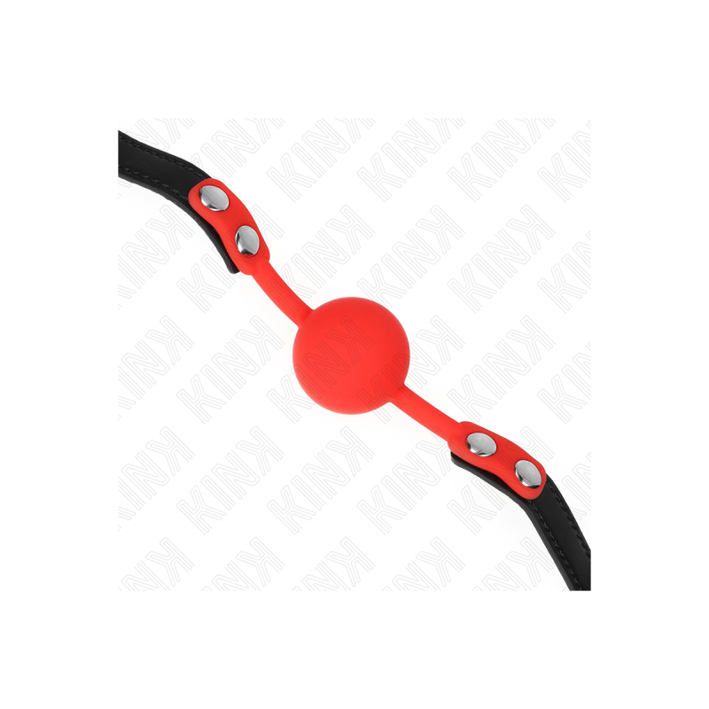KINK - PALLA IN SILICONE ROSSA 4 CM GAG 60 x 2 CM - KINK COLLAR & GAG…
