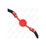 KINK - BOULE SILICONE ROUGE 4 CM BAG 60 x 2 CM - KINK COLLAR & GAG -…