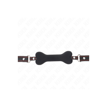 KINK - SCHWARZER KNOCHEN 12 CM GAG 63 x 2 CM - KINK COLLAR & GAG - Ki…
