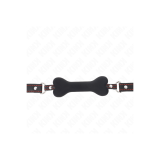 KINK - BLACK BONE 12 CM GAG 63 x 2 CM - KINK COLLAR & GAG - Gags