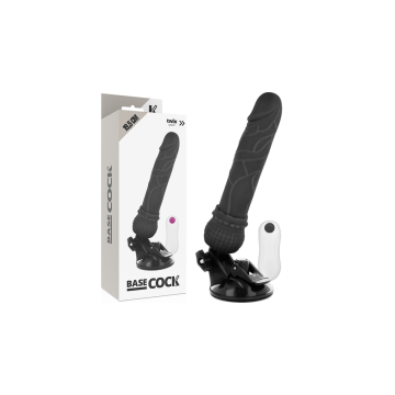 Basecock - Vibratore Realistico Telecomando Nero 19.5 Cm - O - 4 Cm
