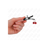 KINK - DOUBLE BELL NIPPLE CLAMP RED 6 CM - KINK NIPPLE GRIP - Sadomas…