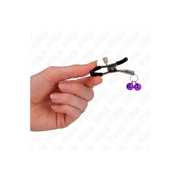 KINK - DOPPELGLOCKEN-NIPPELKLAMMEREI LILA 6 CM - KINK NIPPLE GRIP - S…