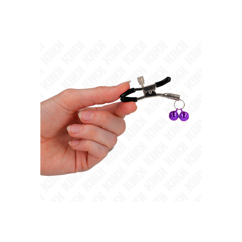 KINK - DOPPELGLOCKEN-NIPPELKLAMMEREI LILA 6 CM - KINK NIPPLE GRIP - S…