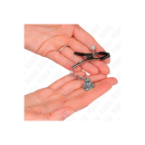 KINK - SILBERNE NIPPELKLEMMEN MIT GLOCKENANHÄNGER 6 CM - KINK NIPPLE…