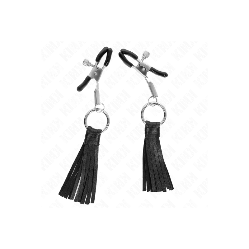 KINK - KUNSTLEDER QUASTEN NIPPELKLEMMEN 6 CM - KINK NIPPLE GRIP - Sad…