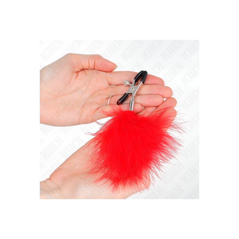 KINK - PINZA PER CAPEzzoli PIUMA ROSSO 7 CM - KINK NIPPLE GRIP - Mors…