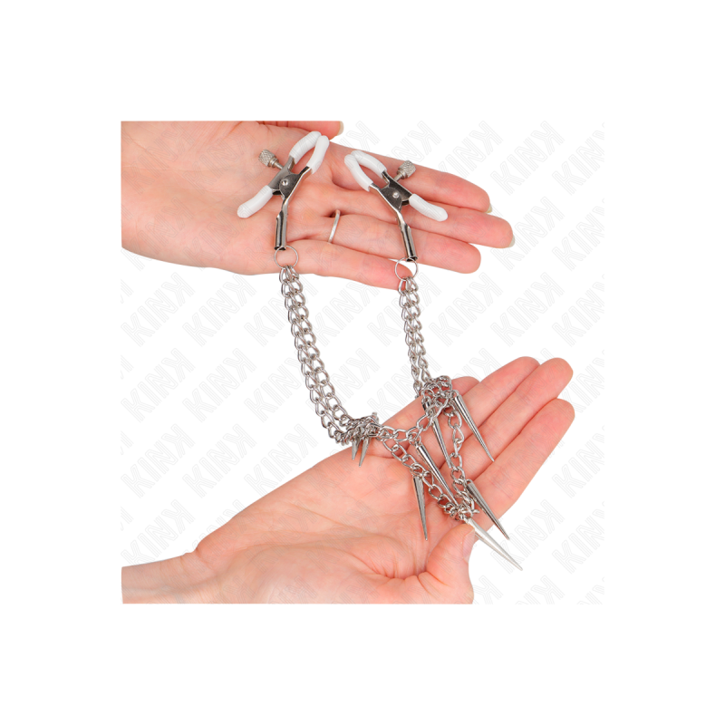 KINK - PINZE PER CAPEzzoli CON CATENE A SPUNTE 30 CM - KINK NIPPLE GR…
