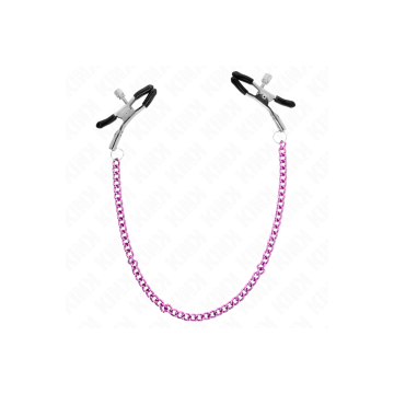 KINK - KETTE NIPPELKLEMMEN LILA 30 CM - KINK NIPPLE GRIP - Sadomasoch…