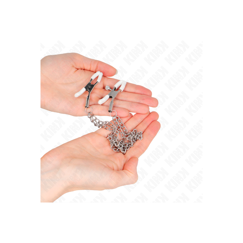 KINK - PINZE PER CAPEzzoli CON 2 CATENE SOTTILI ARGENTO 20/23 CM - KI…