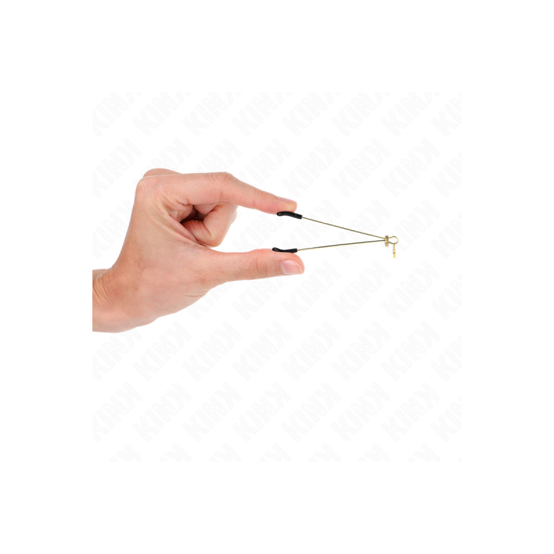 KINK - THIN NIPPLE CLAMPS GOLD 7 CM - KINK NIPPLE GRIP - Sadomasochis…