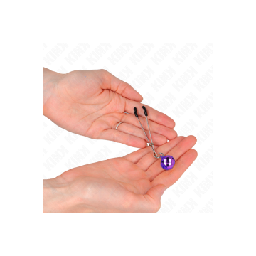 KINK - PINZE PER CAPEZZOLI A CAMPANA SOTTILE VIOLA 7 CM - KINK NIPPLE…