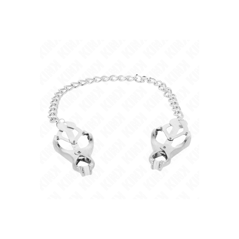 KINK - JAPANISCHE KLEEBLATT-NIPPELKLAMMERN MIT KETTE SILBER 30 CM - K…