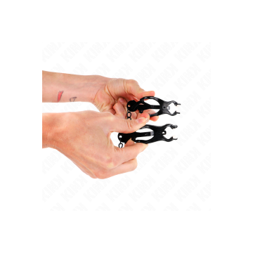 KINK - PINCES À METELLES TRÈFLE JAPONAIS AVEC CHAÎNE NOIR 30 CM - KIN…