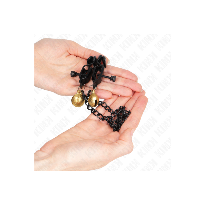 KINK - PINZE PER CAPEZZOLI A CATENA PIATTA E CAMPANA ARGENTO 30 CM -…