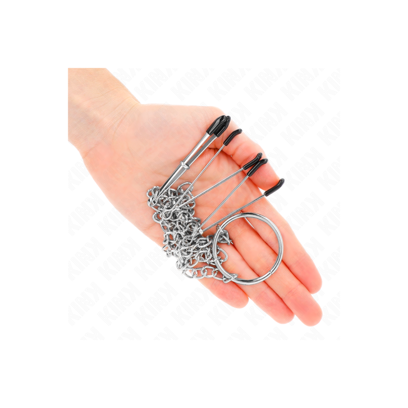 KINK - PINZE PER CAPEZZOLI TRIPLI E CLIT CON CATENA MODELLO 1 - KINK…